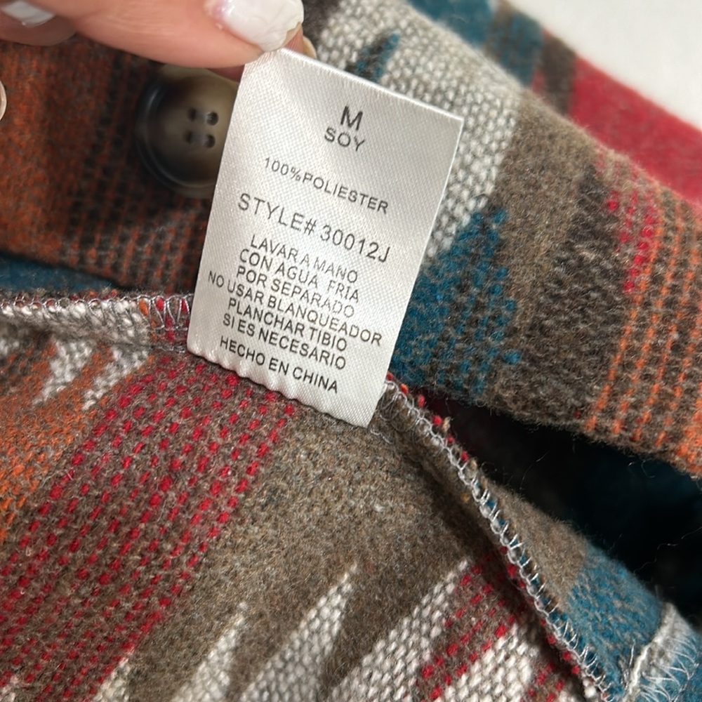 BLUE B COLLECTION WOMEN AZTEC PRINT   BOTTON UP JACKET Sz MD - Picture 7 of 11